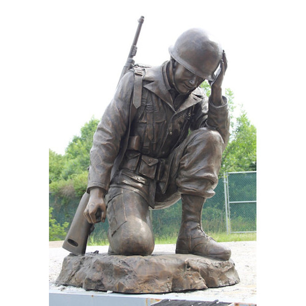 Fallen Soldier War Memorial Sculpture Veterans Bronze Life-like Statue